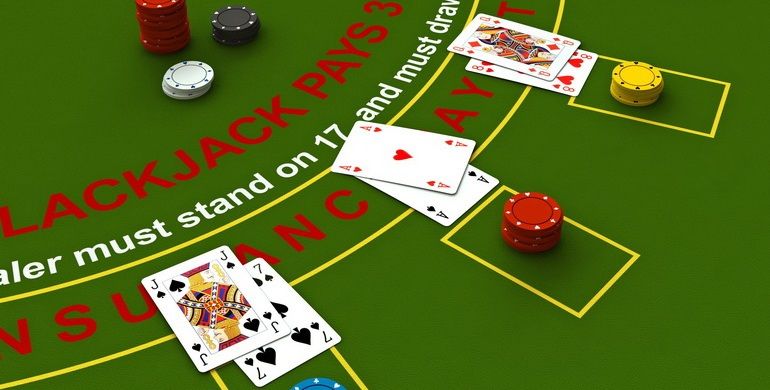 Tavolo verde blackjack